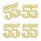 Big Dot of Happiness Gold Glitter 55 - No-Mess Real Gold Glitter Cut-Out Numbers - 55th Birthday Party Confetti - Set of 24
